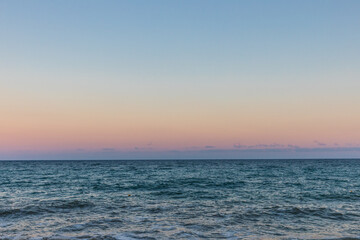 Black Sea beach on the embankment in Alushta, Crimea