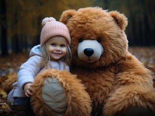 child with teddy bear