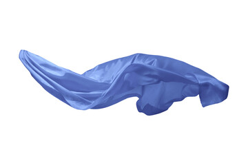 Falling Fabric PNG. Flying Fabric PNG. Fabric isolated In White Transparent background , blue scarf...