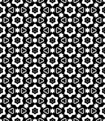 Black seamless abstract pattern. Overlay for background and backdrop. Ornamental design. PNG graphic illustration with transparent background.