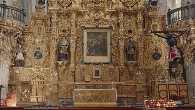 Interior of Mexico City Metropolitan Cathedral Roman Catholic Archdiocese - The Altar of Forgiveness