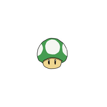 1up green mushroom from mario