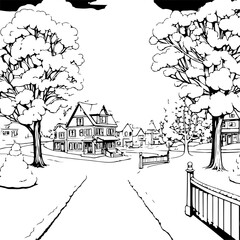 day in the winter park coloring page