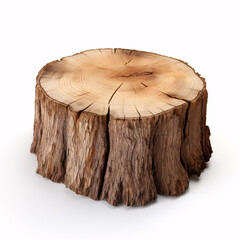 A solitary tree-stump, standing out against a whitish backdrop.