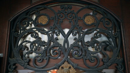 Beautiful adornment and ornamentation on traditional European building architecture, elegant craftsmanship work