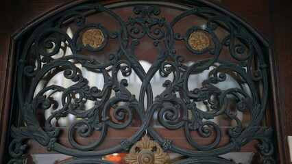 Beautiful adornment and ornamentation on traditional European building architecture, elegant craftsmanship work
