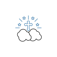 Heaven concept line icon. Simple element illustration. Heaven concept outline symbol design.