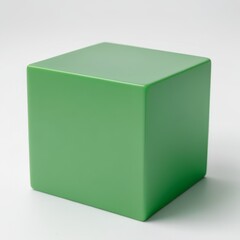 3d green cube