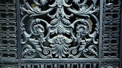Classic Beauty - Ornate Detail by European Door Facade. Old-World Charm, Traditional Architectural Adornment Close-Up on Building