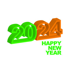 2024 happy new year 3d vector illustration eps