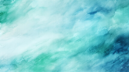 Fototapeta na wymiar Abstract light green-blue watercolor background in April style