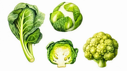 palette unveils the charm of different cabbages