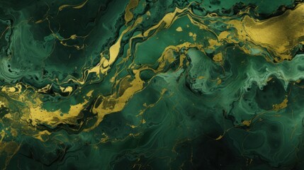 Green and gold marble pattern