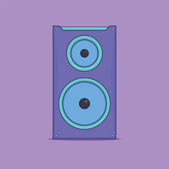 Flat Speaker sound Illustration Vector Icon Speaker base icon
