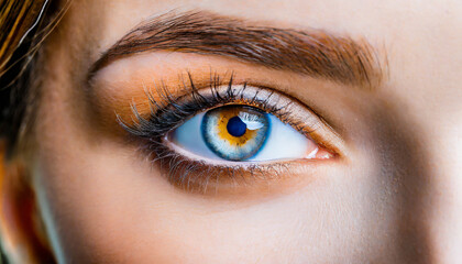 Obraz premium Close up of a female eye. 