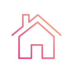 Home icon isolate white background vector stock illustration.