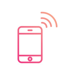 Smart Phone icon isolate white background vector stock illustration.