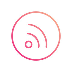 Wifi icon isolate white background vector stock illustration.