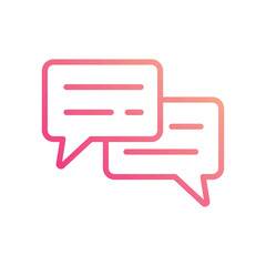 Online Chat icon isolate white background vector stock illustration.