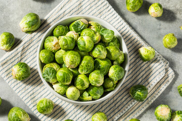 Healthy Organic Brussels Sprouts - obrazy, fototapety, plakaty