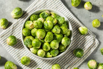 Tuinposter Healthy Organic Brussels Sprouts © Brent Hofacker