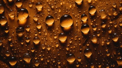 drops of water on the glass surface. Droplet of liquid flowing down on glass surface background