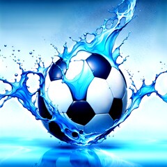 Naklejka premium football wallpaper beautiful blue and white gradient