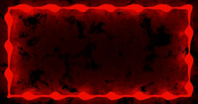 Red frame on dark underground
