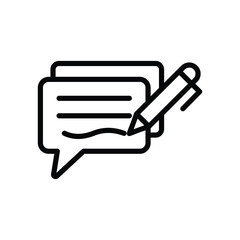 Contact Form icon isolate white background vector stock illustration.