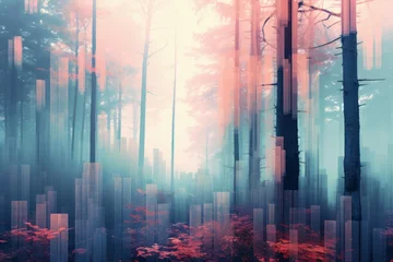 Foto op Plexiglas Winter Foggy Forests - Generative AI © Sidewaypics
