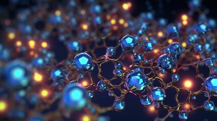 Fototapeta na wymiar Texture of an atomic biological molecule. structure molecule background. Molecular DNA multicolored colorful colors