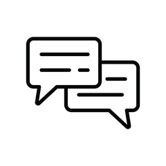 Online Chat icon isolate white background vector stock illustration.