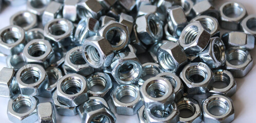 Pile of nuts - hardware in detail