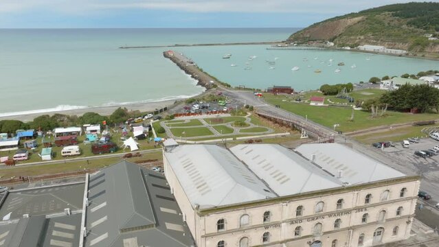 Oamaru City and historic buildings in Otago, New Zealand