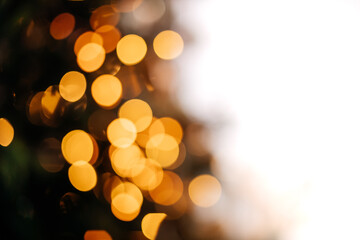 defocused christmas lights