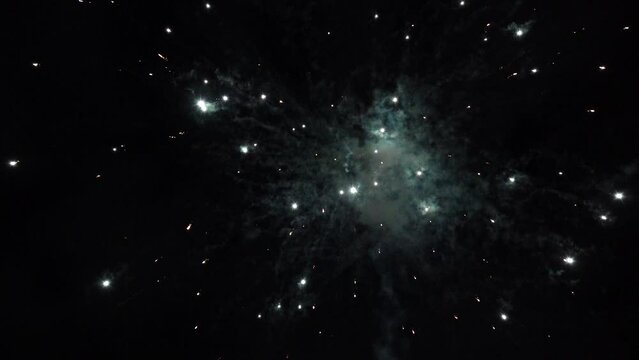 Festive fireworks, fireworks at night. High quality 4k footage
