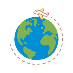 地球_アメリカ・ヨーロッパ・アフリカ_旅行_主線無し