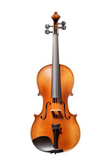 Fototapeta na wymiar a Violin in a front view, PNG, in a Music-themed, isolated, and transparent photorealistic illustration. Generative ai