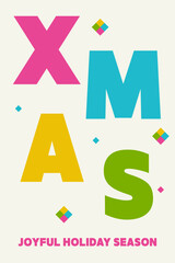 Abstract Christmas card. Vector illustration