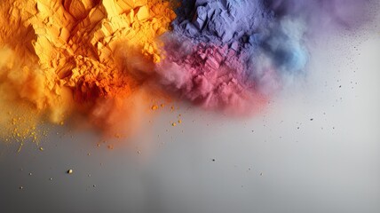 Background with colorful powder for Holi festival - obrazy, fototapety, plakaty