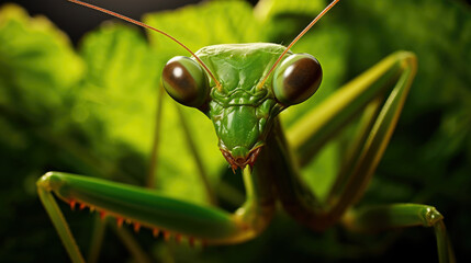 Praying Mantis insect closeup shot