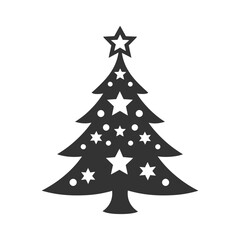 Christmas tree icon. Vector illustration