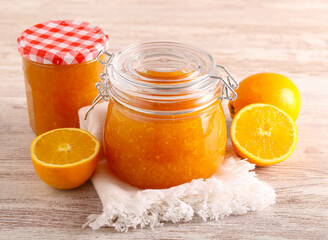 Homemade bio orange marmalade