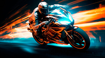Fototapeta premium sport motorbike speeding 