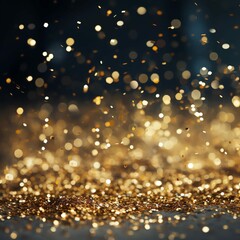 Fototapeta na wymiar golden christmas confetti background