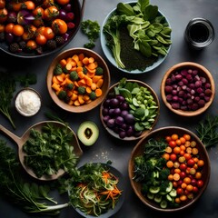 set of kinds of vegetables generated Ai tool