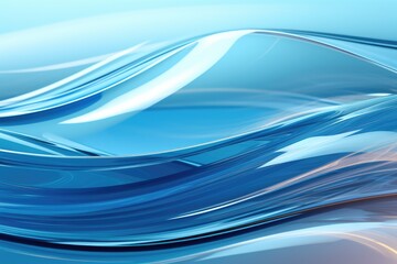 3D glass wave background