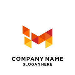  simple and modern abstract M logo vector illustration