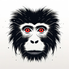 Obraz premium cartoon style illustration of a monkey