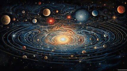 Obraz premium cosmic background featuring intricat h